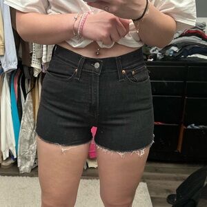 Levi’s Black High Rise Shorts